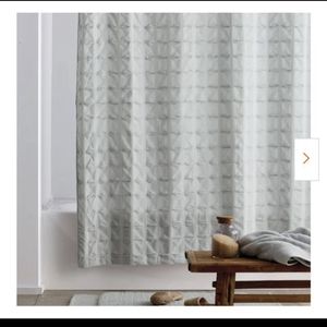 New The Company Store Gray Organic Cotton Shower Curtain